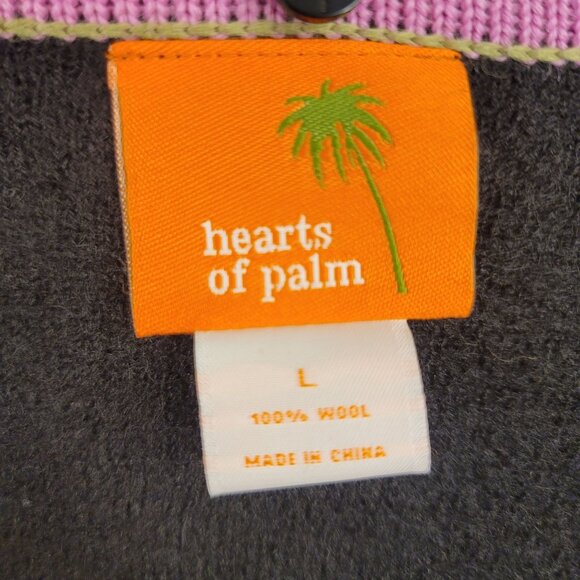 Hearts of Palm Womens Wool Cardigan Coat Detachable Scarf Fringe Trim Large - Picture 5 of 8